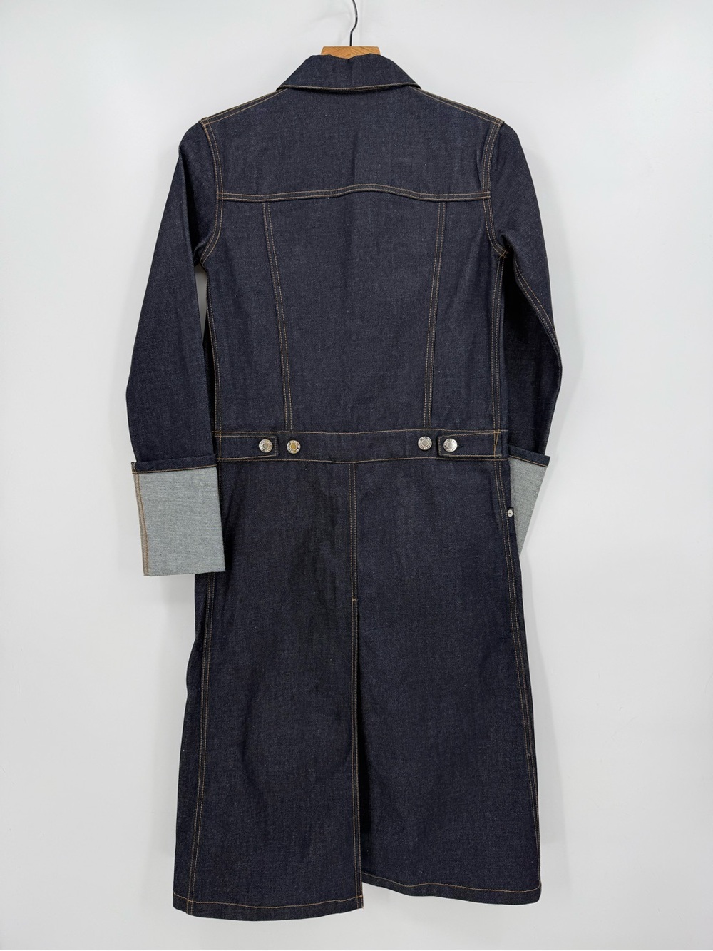 Helmut Lang Raw Indigo Denim Trench Size XS - Picture 6 of 16
